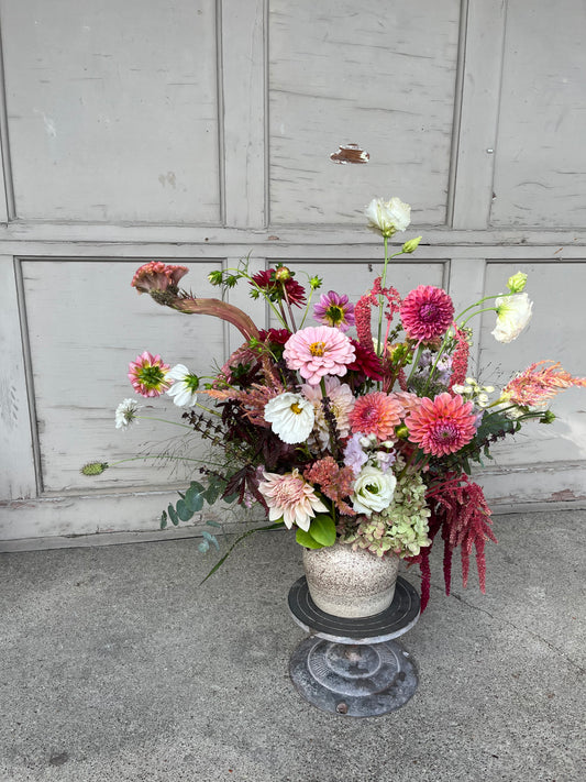 Custom Florals in Pottery Vase