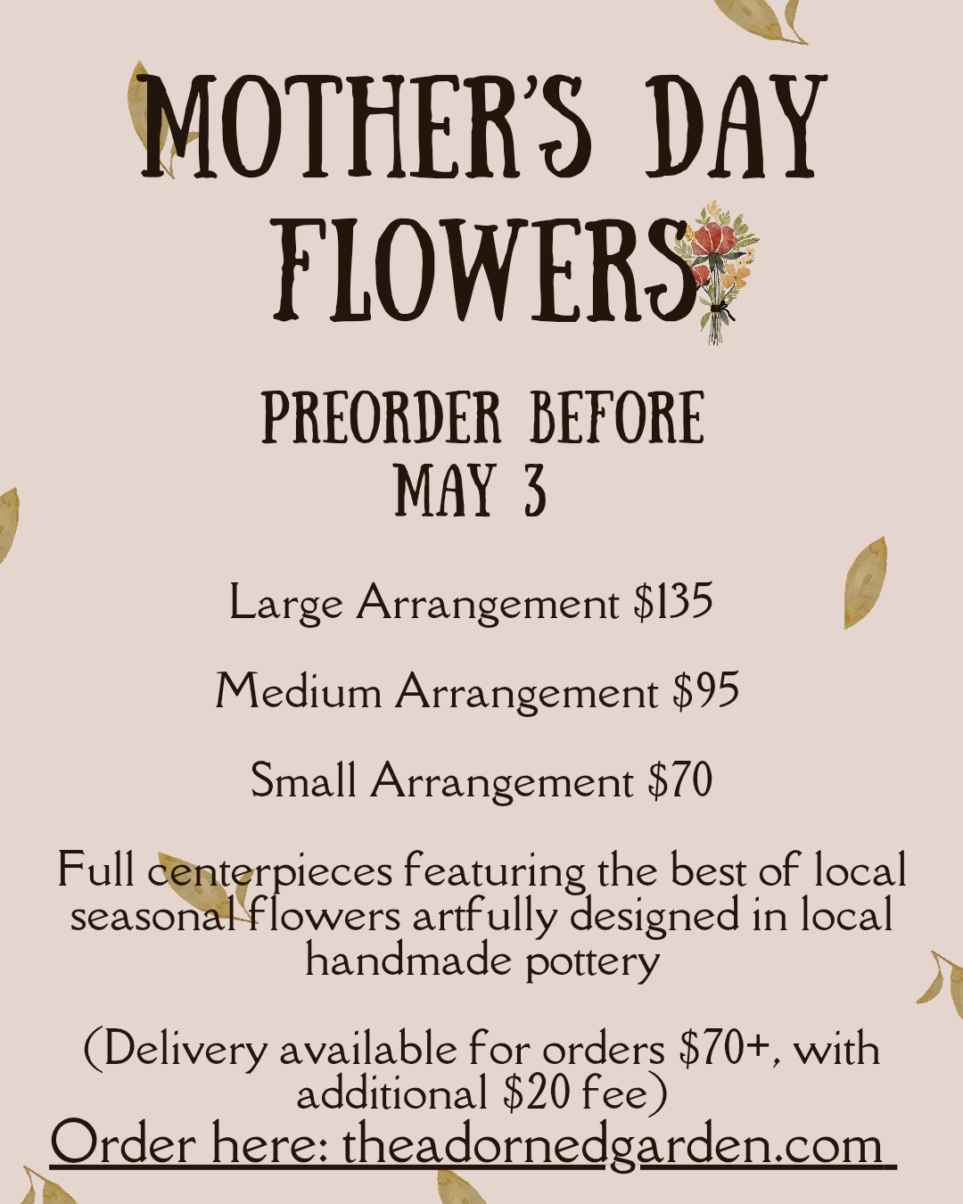 Mother’s Day Preorders